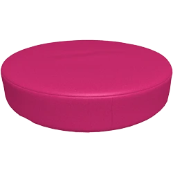 Un coussin plof vert avec pièce intermédiaire.