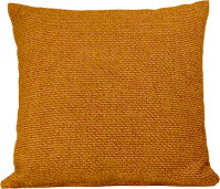 Coussin chauffant jaune avec un motif rayé.